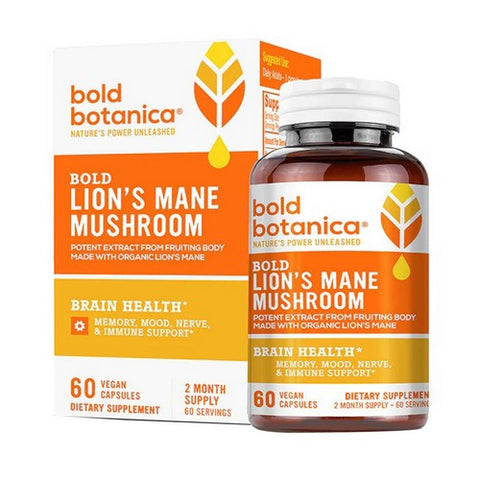 Bold Botanica, Bold Lion's Mane Mushroom, 60 Caps