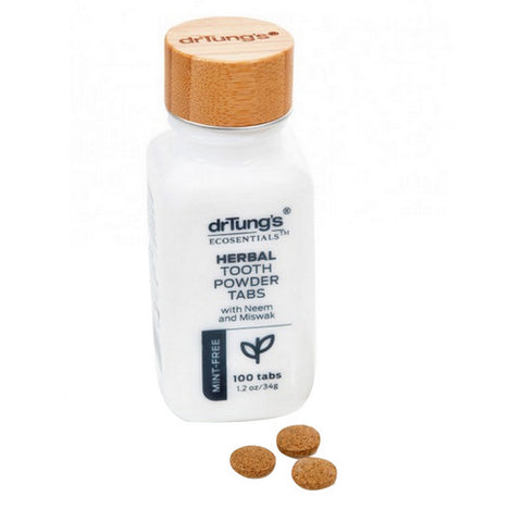 Dr. Tungs, Herbal Toothpowder Tabs Mint-Free, 100 Tabs