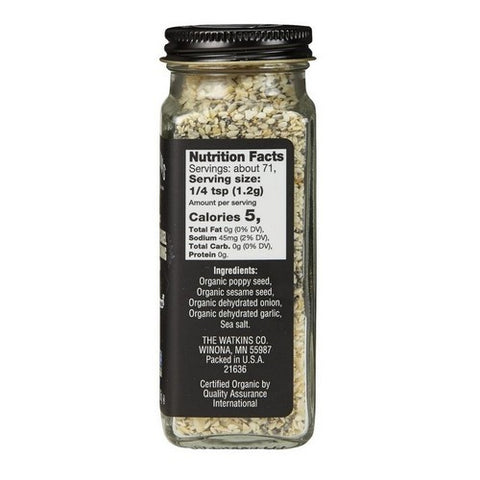 Watkins, Organic Everything Bagel Sesame Seasoning Blend, 3 Oz (Case Of 3)
