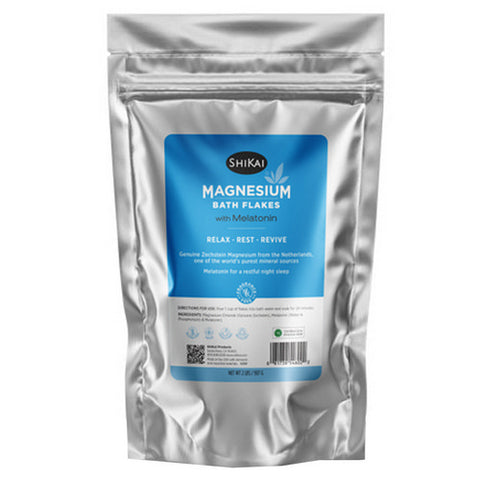 Shikai, Magnesium Bath Flakes with Melatonin, 2 Lbs