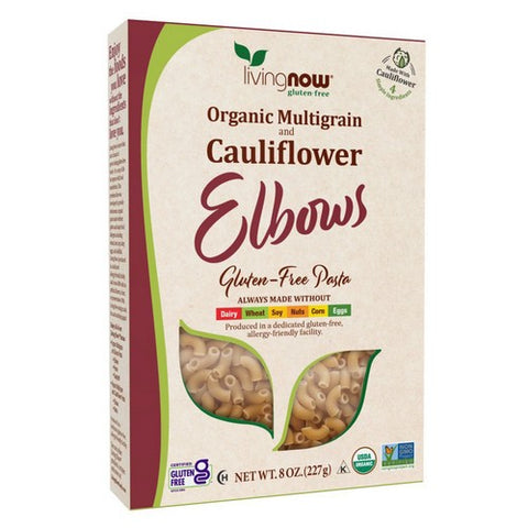 Now Foods, Organic Multigrain & Cauliflower Elbows Gluten Free Pasta, 8 Oz