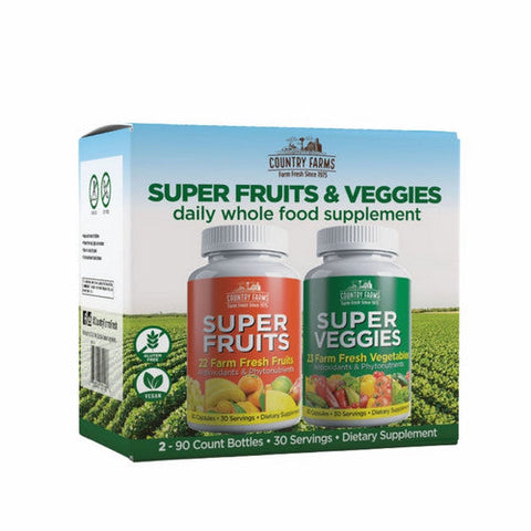 Country Farms, Super Fruits & Veggies, 90 Capsules Country Farms