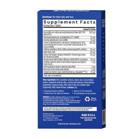 Focus Formula, Focus Formula, 60 Tablets Focus Formula