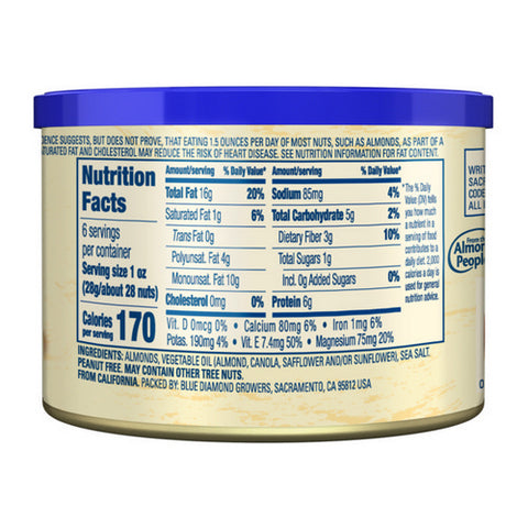 Blue Diamond, Roasted Salted Almonds, 6 Oz(Case Of 12)