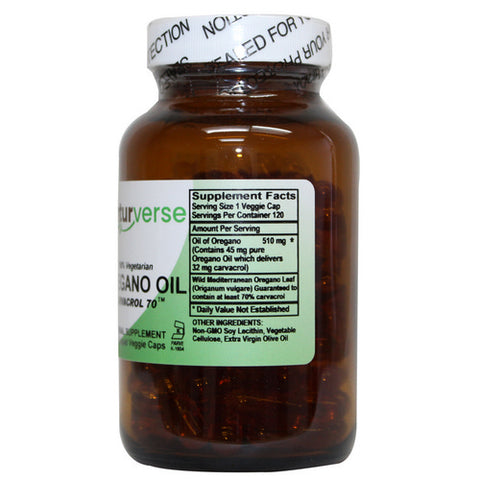 Naturverse, Oregano Oil Liquid Capsules Standardized, 120 VegCaps