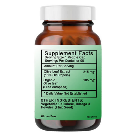 Naturverse, Olive Leaf Powder Capsules Standardized, 90 VegCaps