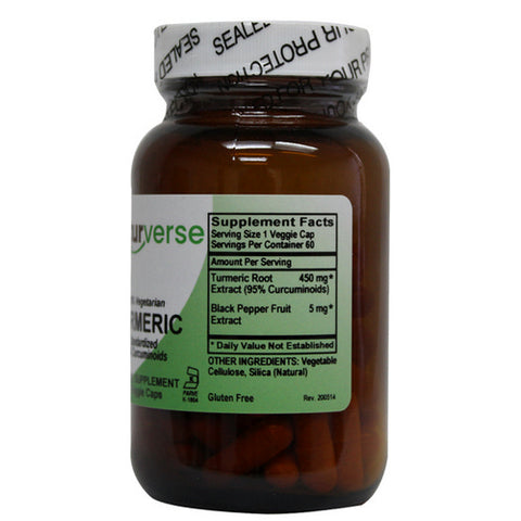 Naturverse, Turmeric Powder Capsules Standardized, 60 VegCaps