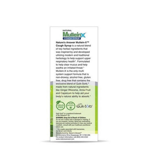 Nature's Answer, Mullein-X Cough Syrup Multi System, 4 Oz
