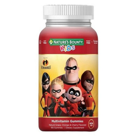 Nature's Bounty, Disney And Pixar The Incredibles Kids Gummy Multivitamin, 180 Count