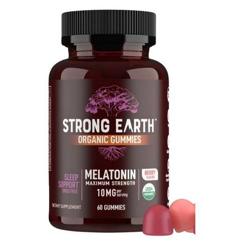 Yum-V's, Strong Earth Organic Gummies Melatonin, 10 Mg, 60 Gummies
