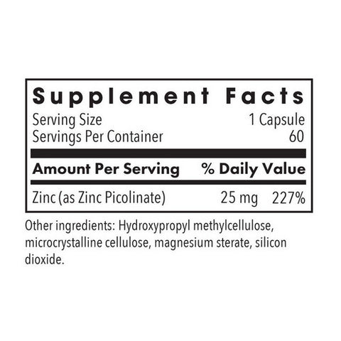 Nutricology/ Allergy Research Group, Zinc Picolinate, 60 Veg Caps Nutricology/ Allergy Research Group