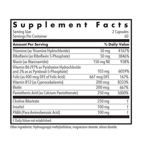 Nutricology/ Allergy Research Group, Super Vitamin B Complex, 120 Veg Caps