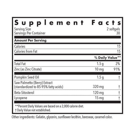 Nutricology/ Allergy Research Group, Palmetto Complex II With Lycopene, 60 Softgels