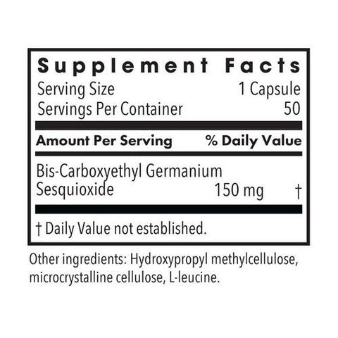 Nutricology/ Allergy Research Group, Organo Germanium Ge-132 Sesquioxide, 50 Veg Caps Nutricology/ Allergy Research Group