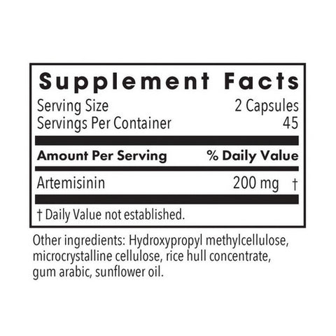Nutricology/ Allergy Research Group, Artemisinin Pure Qinghaosu From Artemisia Annua, 90 Veg Caps