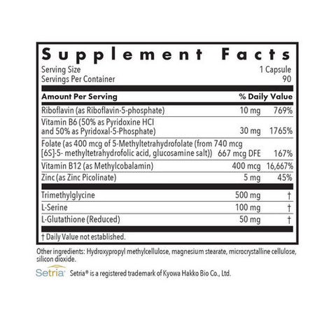 Nutricology/ Allergy Research Group, Homocysteine Plus With Setria Glutathione, 90 Veg Caps