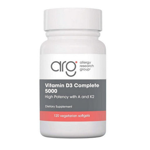 Nutricology/ Allergy Research Group, Vitamin D3 Complete 5000 High Potency D With A And K2, 120 SoftGels Nutricology/ Allergy Research Group