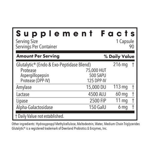 Nutricology/ Allergy Research Group, Full Spectrum Digest With Glutalytic, 90 Veg Caps