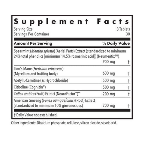 Nutricology/ Allergy Research Group, Advanced NeuroPlus Brain Nutrition, 90 Tabs