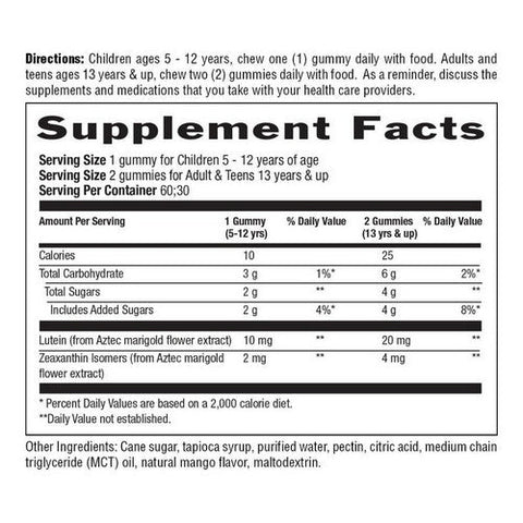 Country Life, Lutein and Zeaxanthin, 60 Gummies Country Life
