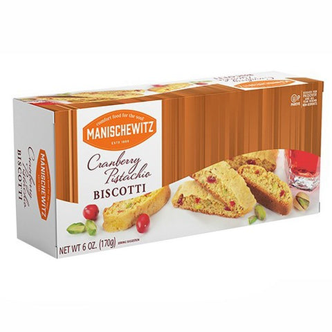 Manischewitz, Pistachio Biscotti Cranberry, 6 Oz (Case Of 12)