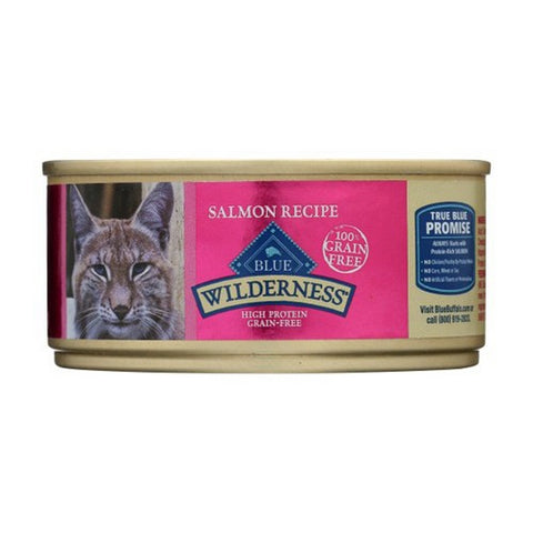Blue Buffalo, Wilderness Grain Free Premium Wet Cat Food Salmon Recipe, 5.5 Oz (Case Of 24)
