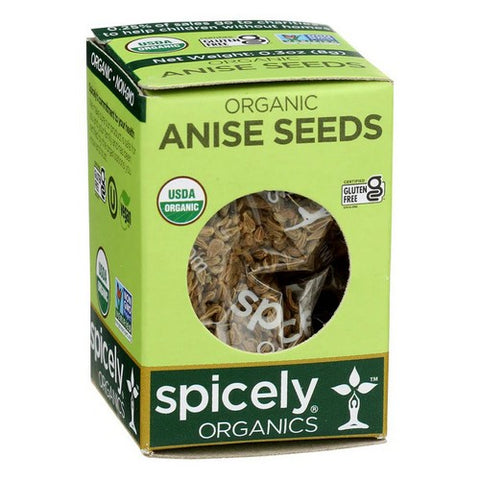 Spicely Organics, Organic Anise Seeds Whole, 0.3 Oz (Case Of 6)