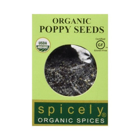 Spicely Organics, Organic Poppy Seeds, 0.4 Oz (Case Of 6) Spicely Organics