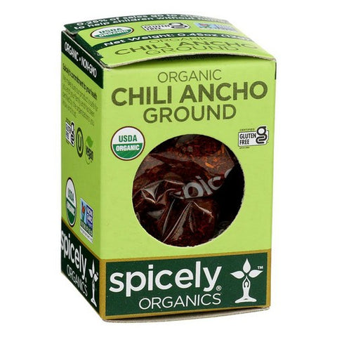 Spicely Organics, Organic Chili Ancho Ground, 0.45 Oz (Case Of 6)