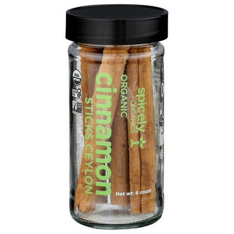 Spicely Organics, Organic Cinnamon Ceylon, 6 Count (Case Of 3)