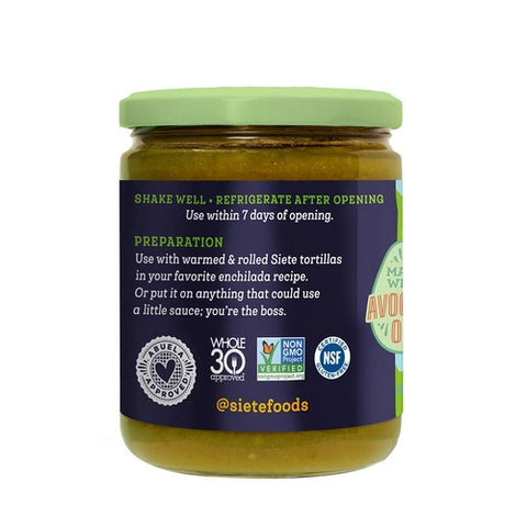 Siete, Green Enchilada Sauce, 15 Oz (Case Of 6)
