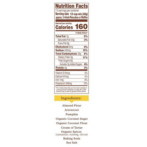 Simple Mills, Pumpkin Pancake And Waffle Mix, 10.7 Oz (Case Of 6)