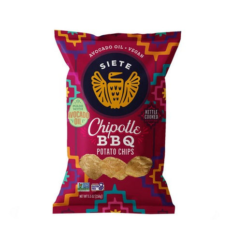 Siete, Chipotle BBQ Kettle Cooked Potato Chips, 5.5 Oz (Case Of 6)