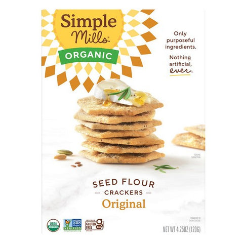 Simple Mills, Original Crackers Organic Seed Flour, 4.25 Oz (Case Of 6)