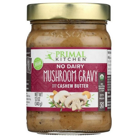 Primal Kitchen, Mushroom Gravy Made With Cashew Butter, 12 Oz (Case Of 6)