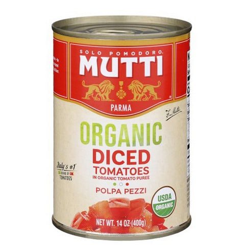 Mutti, Organic Diced Tomatoes, 14 Oz (Case Of 6)