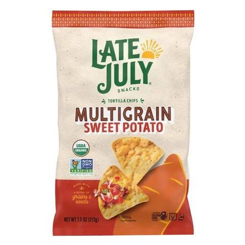 Late July, Multigrain Sweet Potato Tortilla Chips, 7.5 Oz (Case Of 12)