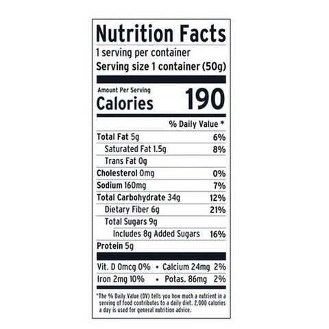 Purely Elizabeth, Superfood Oatmeal Dark Chocolate Chunk With Prebiotic Fiber, 1.76 Oz (Case Of 12)