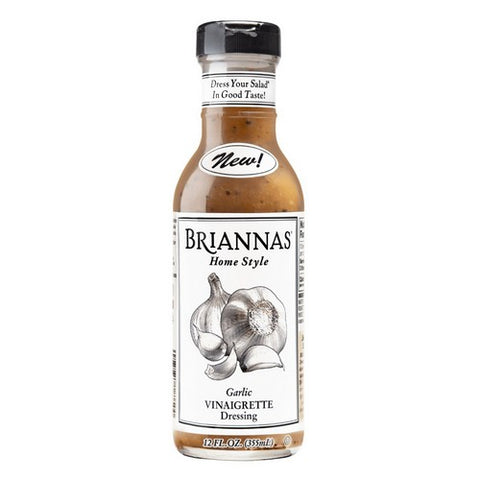 Briannas, Garlic Vinaigrette Dressing, 12 Oz (Case Of 6)