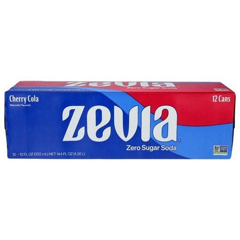 Zevia, Cherry Cola Zero Calorie Soda, 144 Oz (Case Of 2)