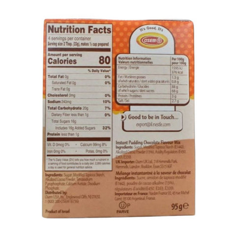 Osem, Chocolate Pudding, 3.3 Oz (Case Of 12)