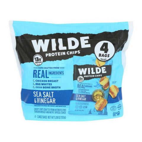 Wilde Snacks, Chicken Chips Sea Salt And Vinegar, 5.4 Oz (Case Of 8) Wilde Snacks