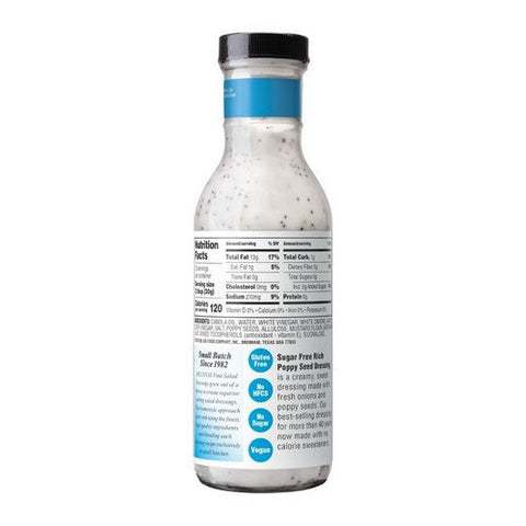 Briannas, Rich Poppy Seed Dressing Sugar Free, 12 Oz(Case Of 6) Briannas