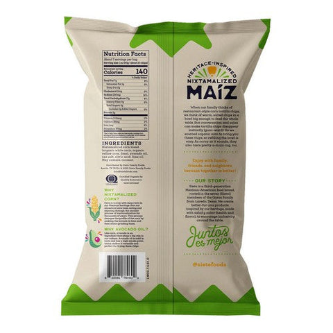Siete, Maiz Lime Totopos Corn Tortilla Chips, 7.5 Oz (Case Of 6) Siete