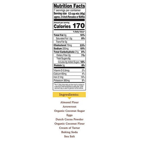 Simple Mills, Almond Flour Pancake And Waffle Mix Cocoa, 10 Oz (Case Of 6)