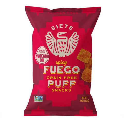 Siete, Fuego Puffs Spicy Grain Free, 4 Oz (Case Of 6)