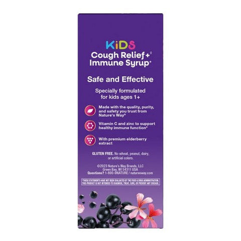 Sambucus, Sambucus Kids Cough Relief + Immune Elderberry Syrup, 4 Oz Sambucus