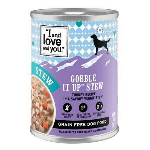 I And Love And You, Gobble It Up Stew Turkey Recipe For Dog Food, 13 Oz(Case Of 12)