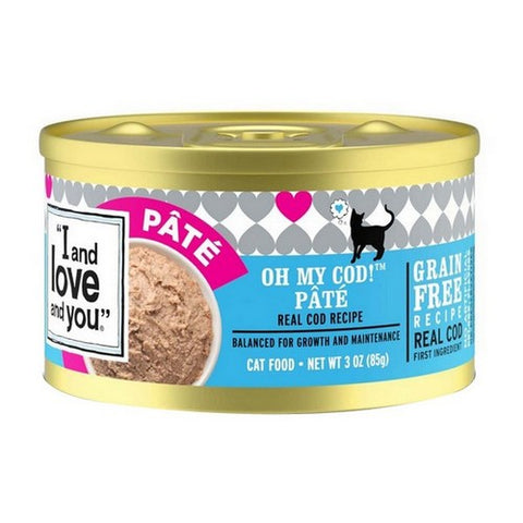 I And Love And You, Oh My Cod Pate Fish Flavor Wet Cat Food, 3 Oz(Case Of 24)