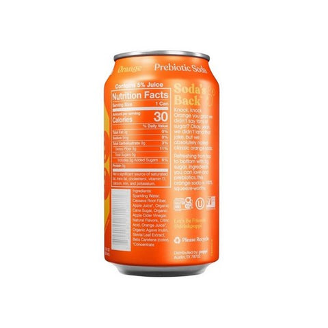 Poppi, Prebiotic Soda Orange, 12 Oz(Case Of 12)